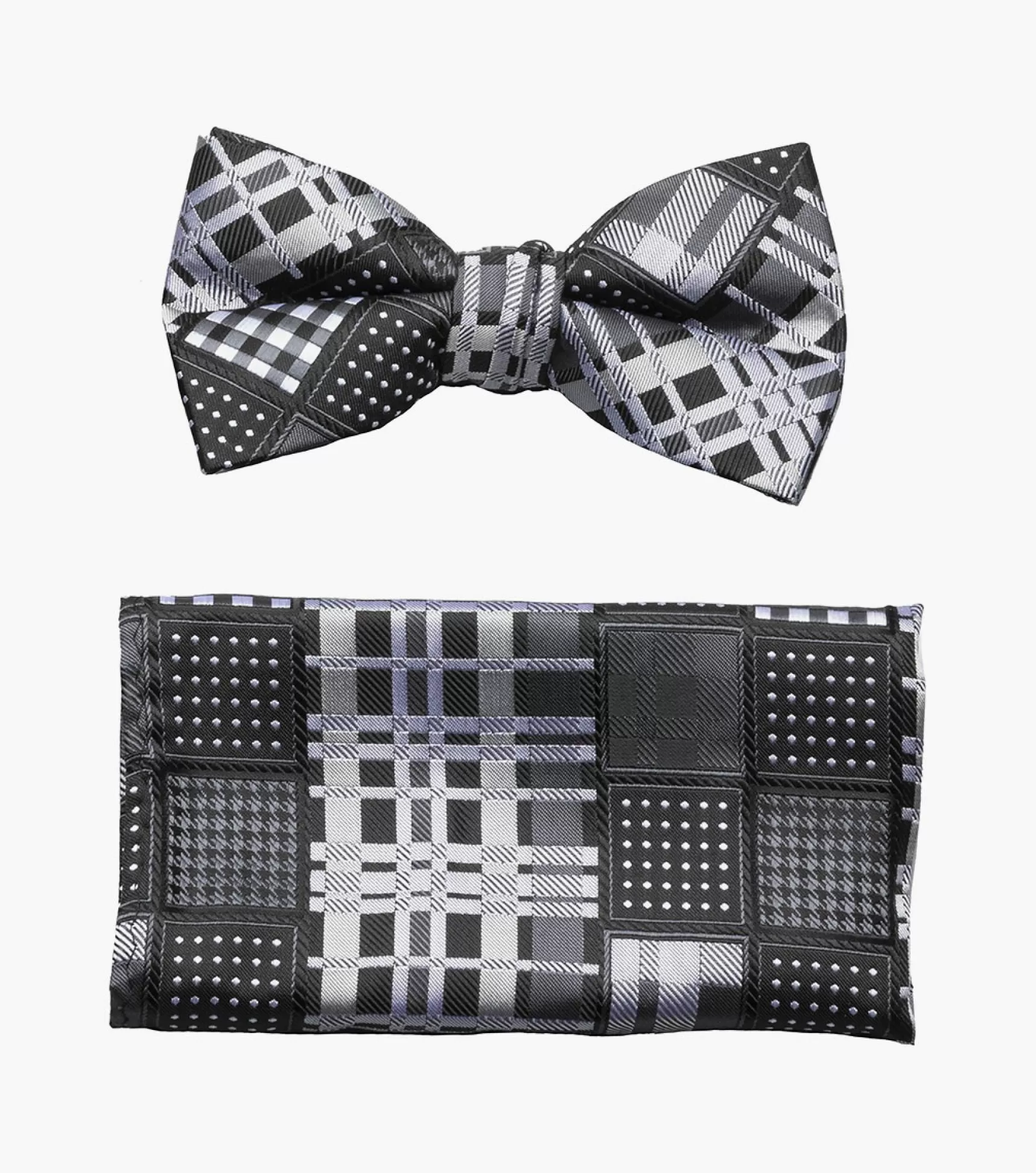 Stacy Adams Ties>Alvaro Bow Tie & Hanky Set