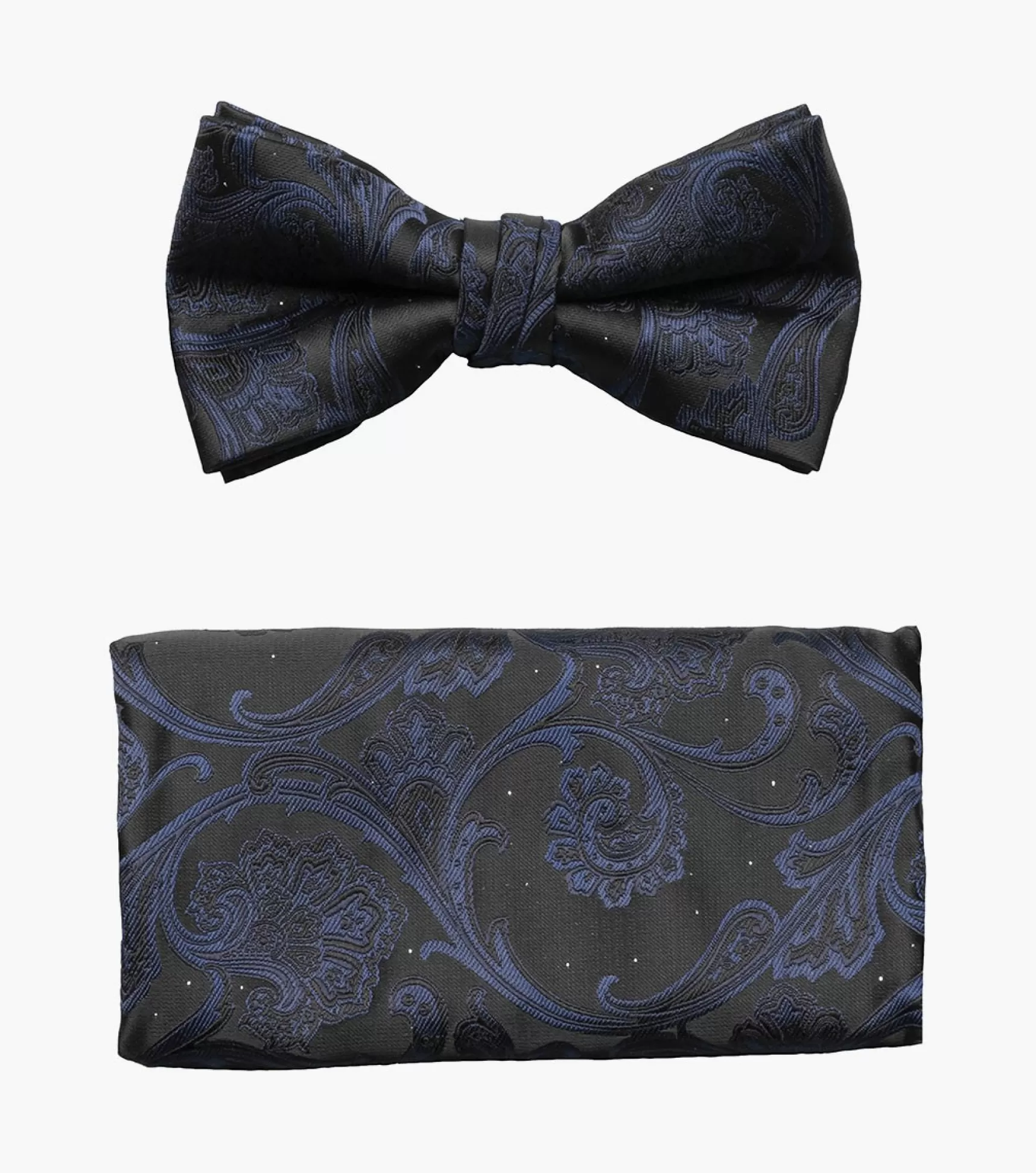 Stacy Adams Ties>Asensio Bow Tie & Hanky Set