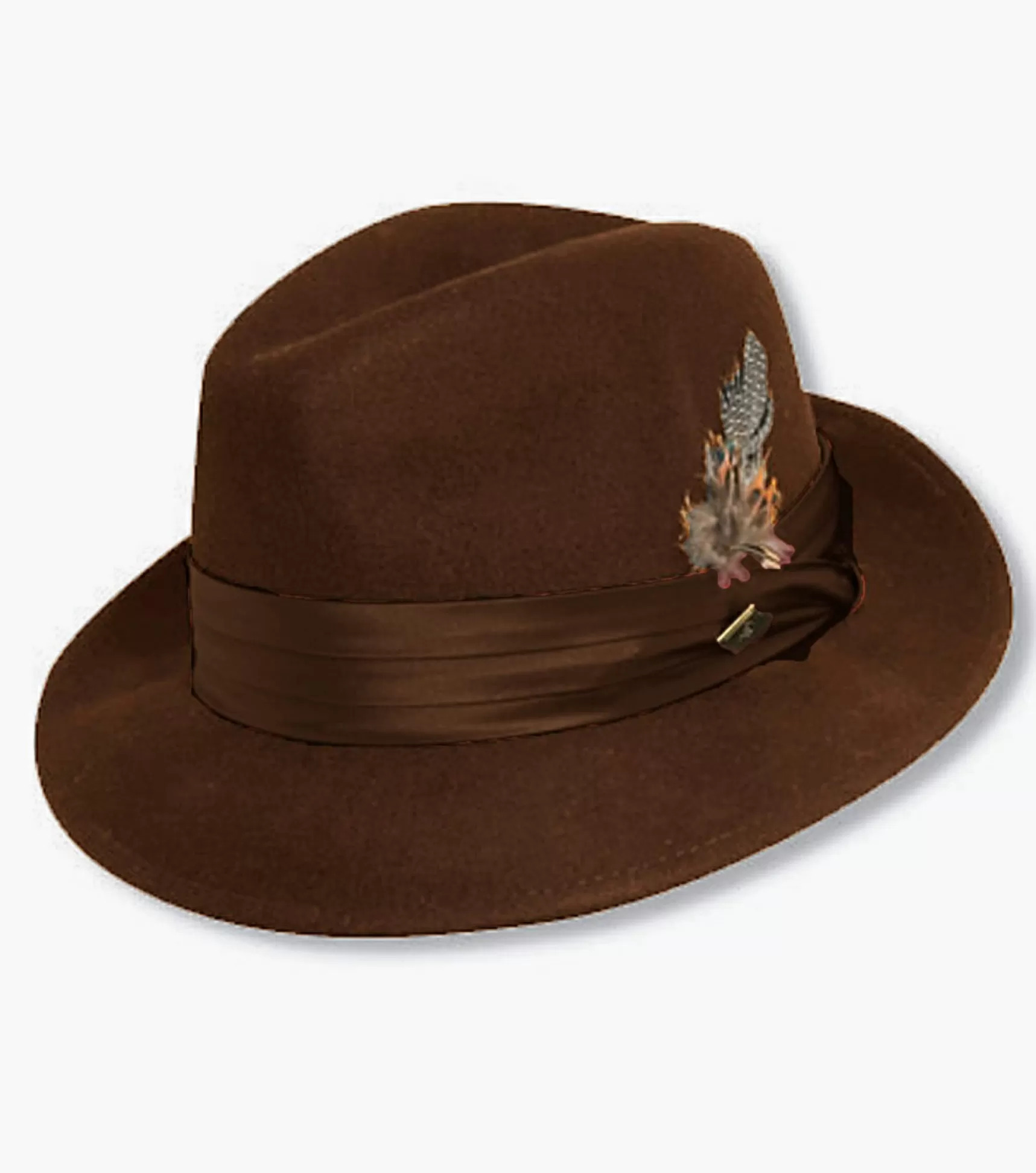 Stacy Adams Hats>Ash Fedora Crushable Wool Felt Pinch Front Hat