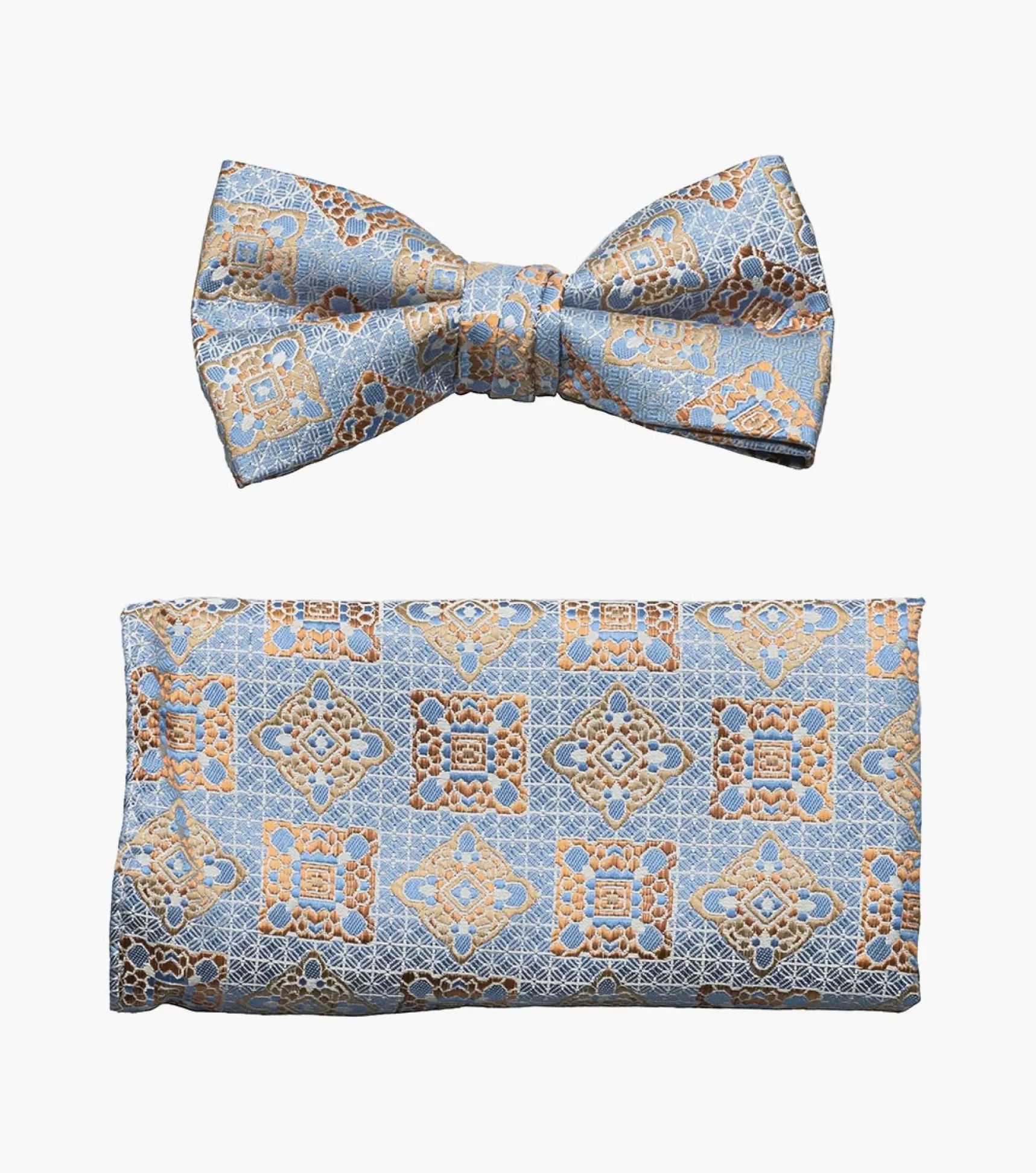 Stacy Adams Ties>Caleb Bow Tie & Hanky Set