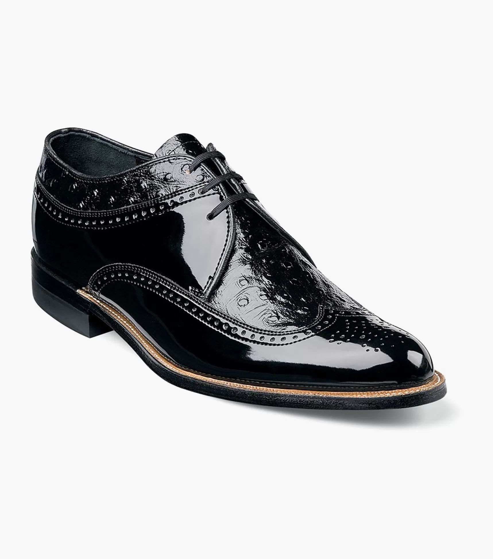 Stacy Adams Wingtips>Dayton Ostrich Wingtip Oxford