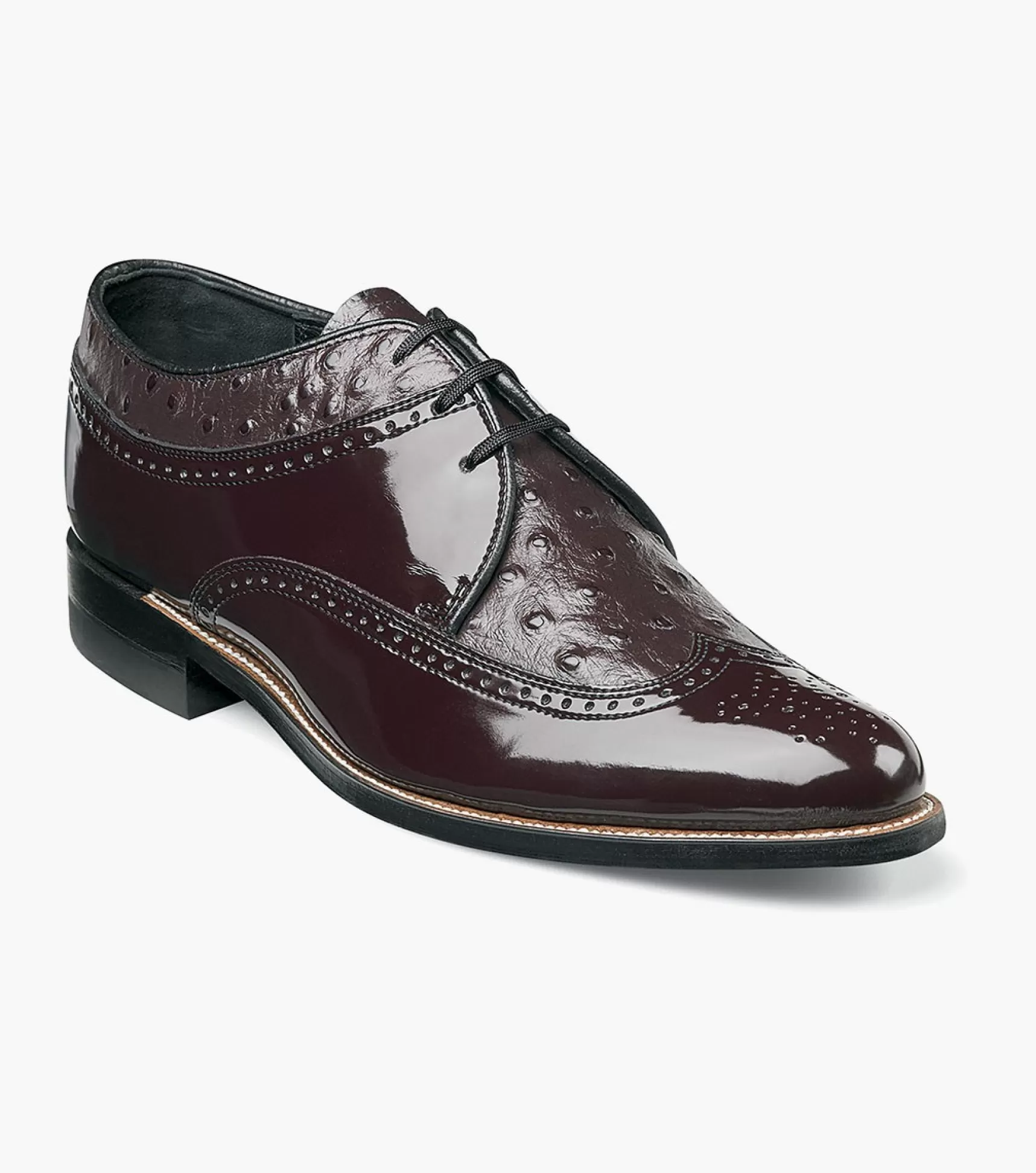 Stacy Adams Wingtips>Dayton Ostrich Wingtip Oxford