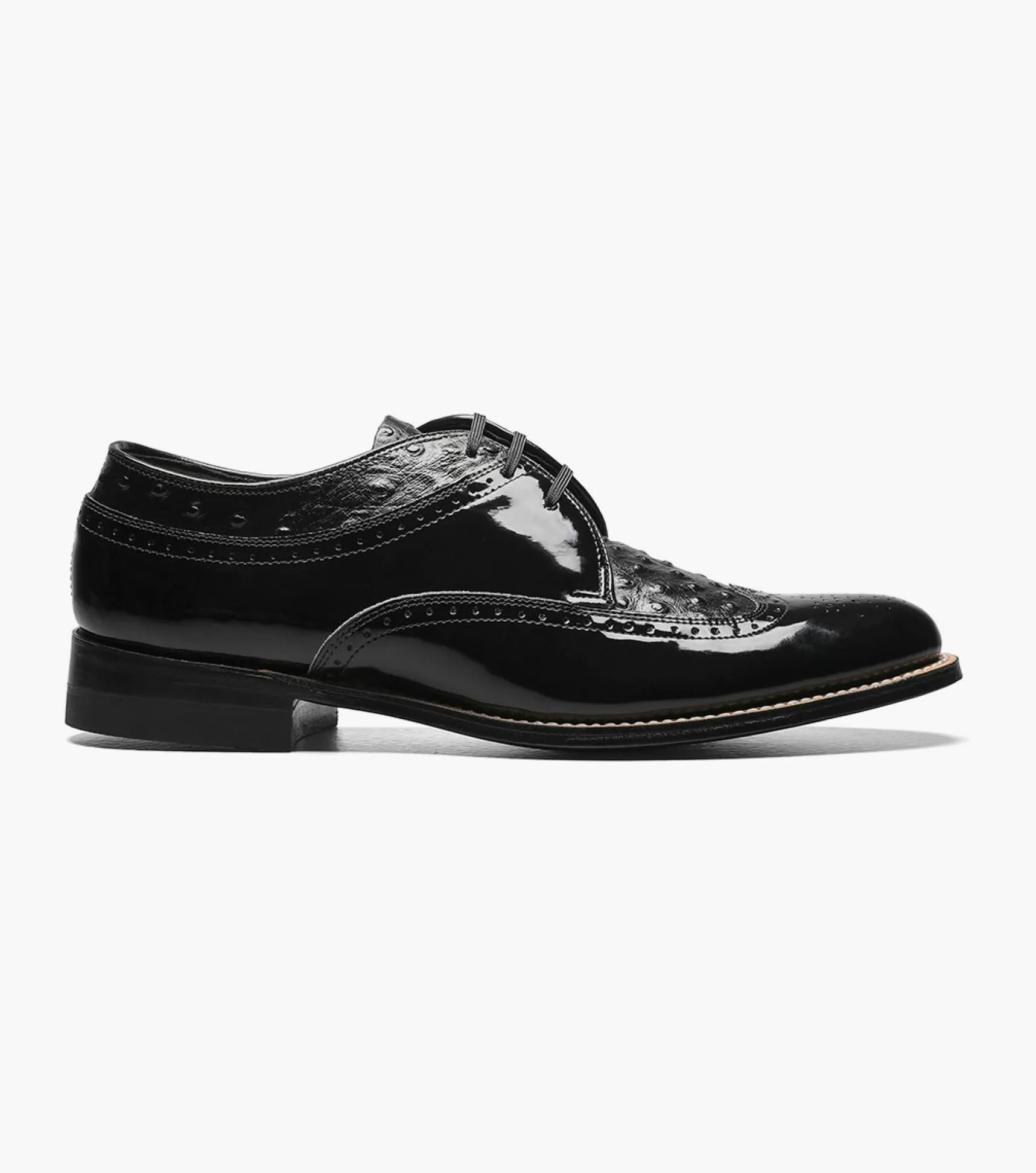 Stacy Adams Wingtips>Dayton Ostrich Wingtip Oxford