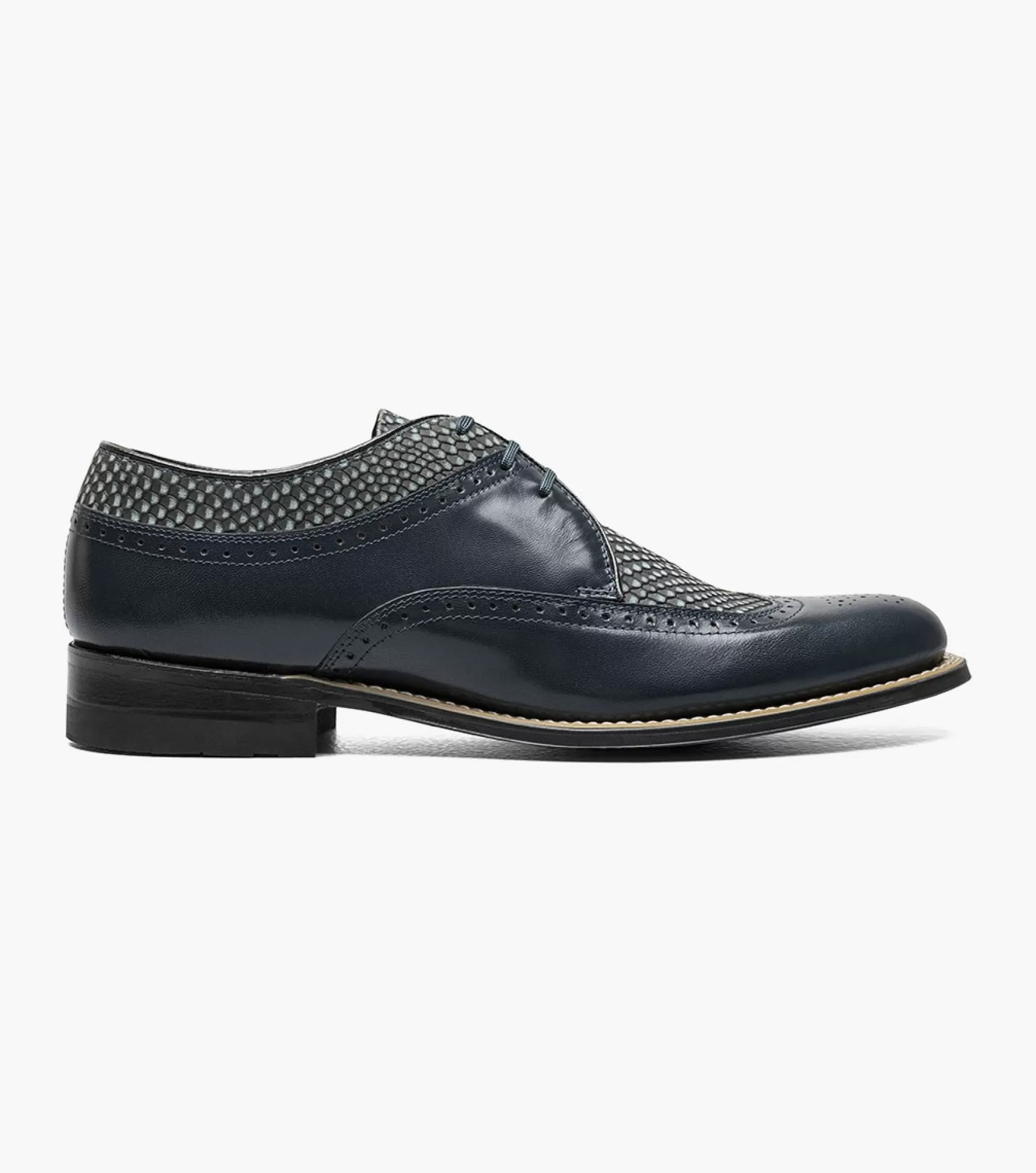 Stacy Adams Wingtips>Dayton Python Print Wingtip Oxford