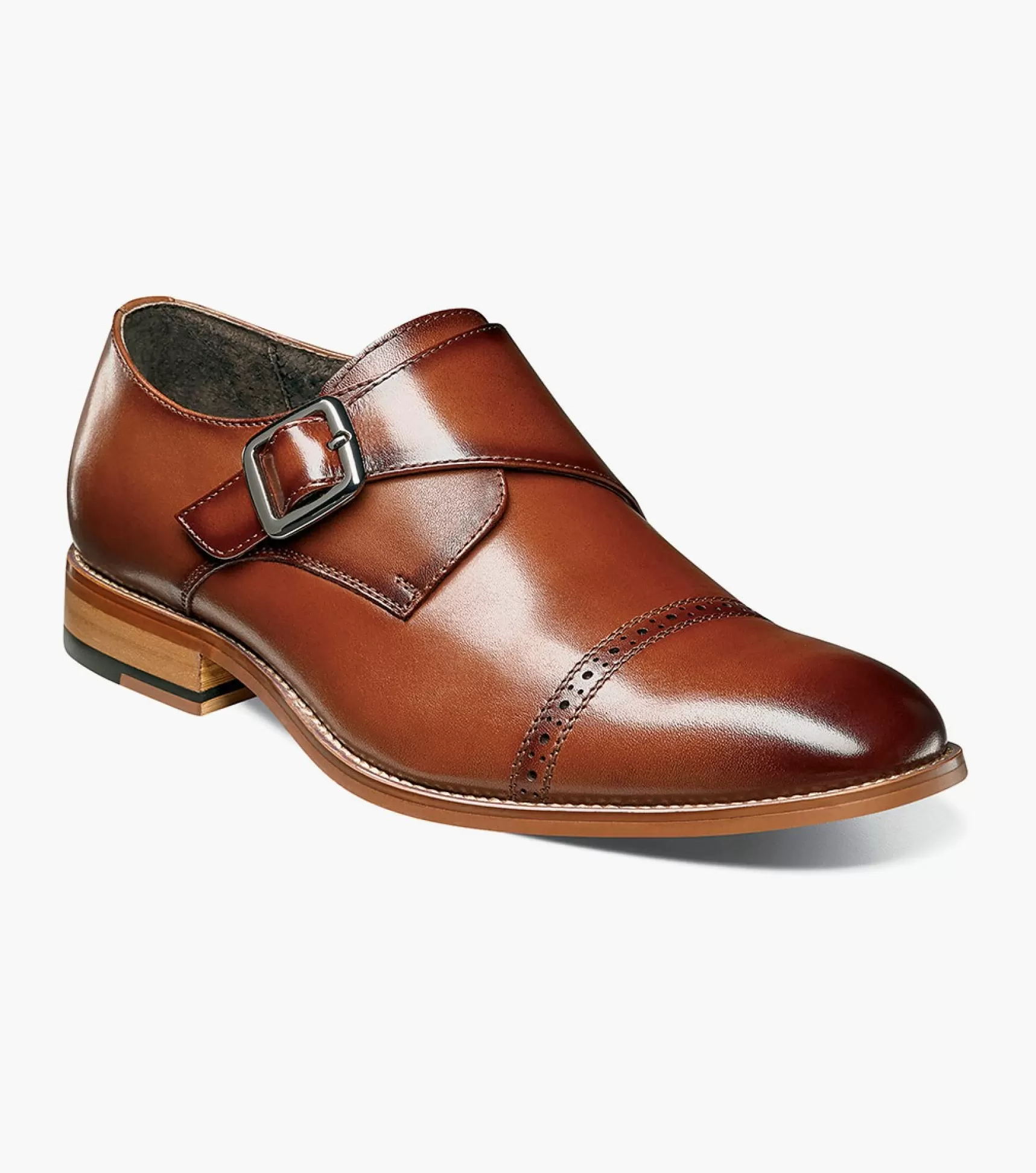 Stacy Adams Dress>Desmond Cap Toe Monk Strap