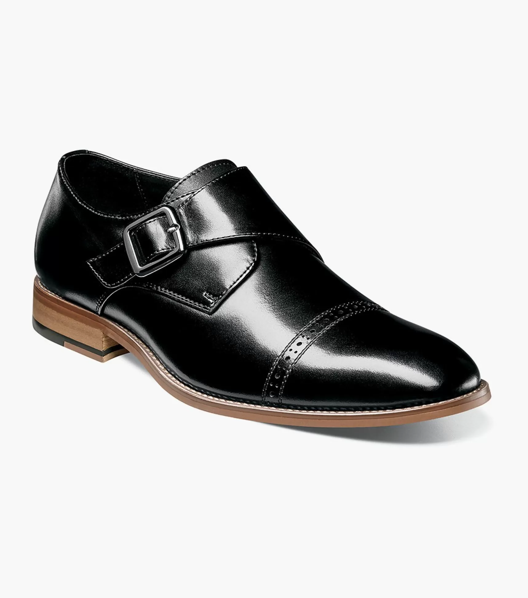 Stacy Adams Dress>Desmond Cap Toe Monk Strap