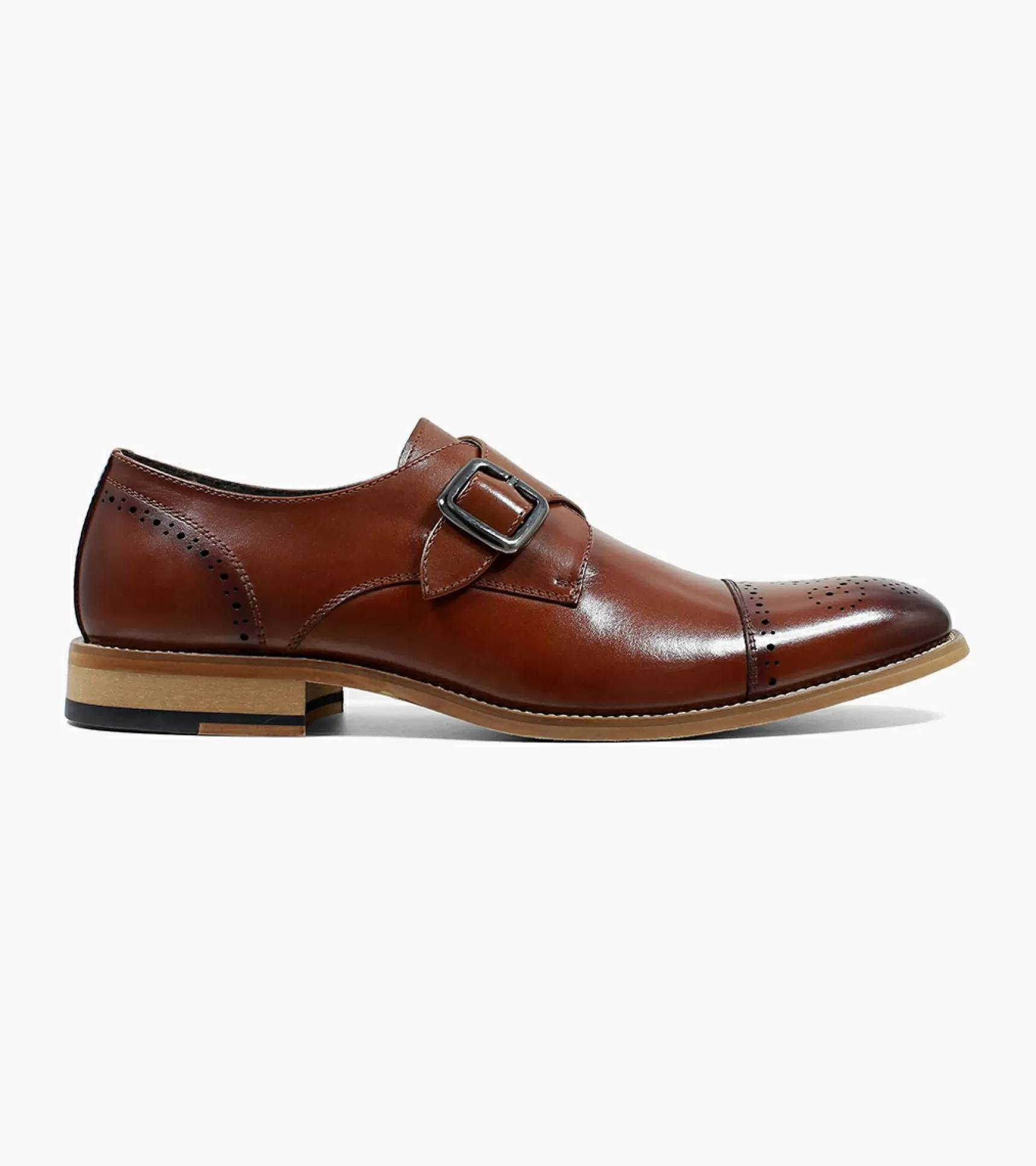 Stacy Adams Dress>Duncan Cap Toe Monk Strap