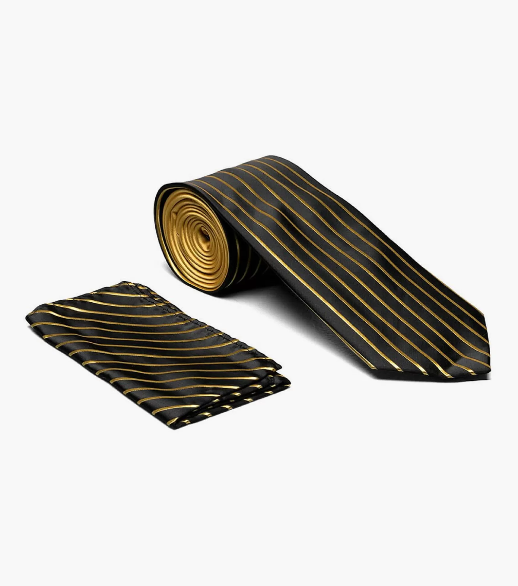 Stacy Adams Ties>Formal Gold Tie & Hanky Set