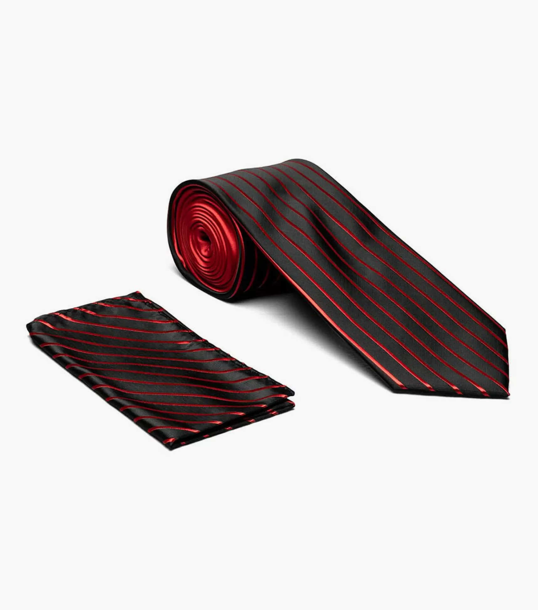 Stacy Adams Ties>Formal Red Tie & Hanky Set