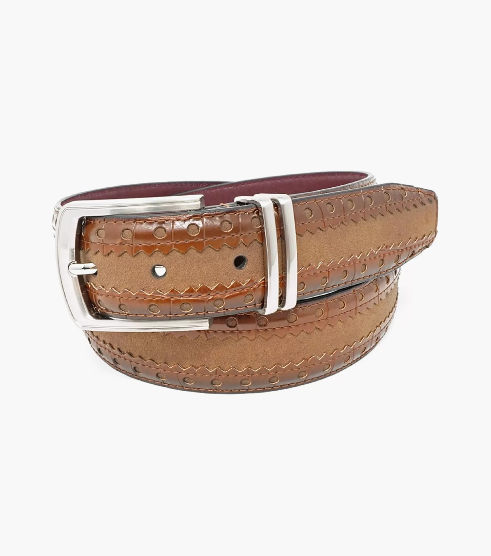 Stacy Adams Belts>Gustavo Mixed Material Belt