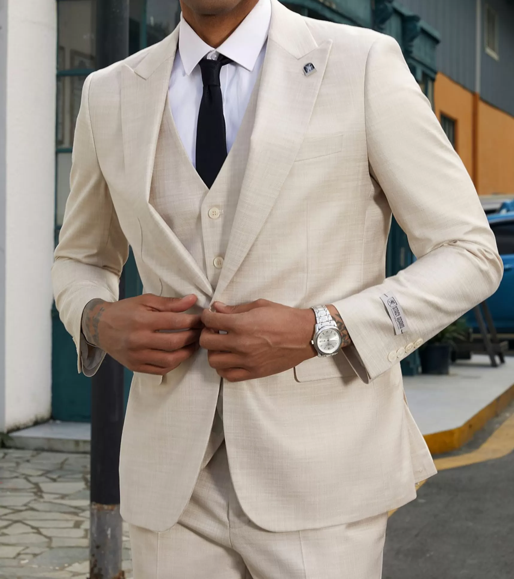 Stacy Adams Suits>Harrelson 3 Piece Vested Suit