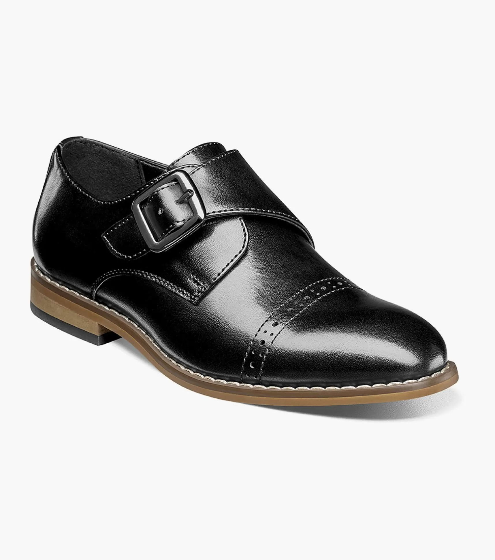 Stacy Adams Kids>Kids Desmond Cap Toe Monk Strap