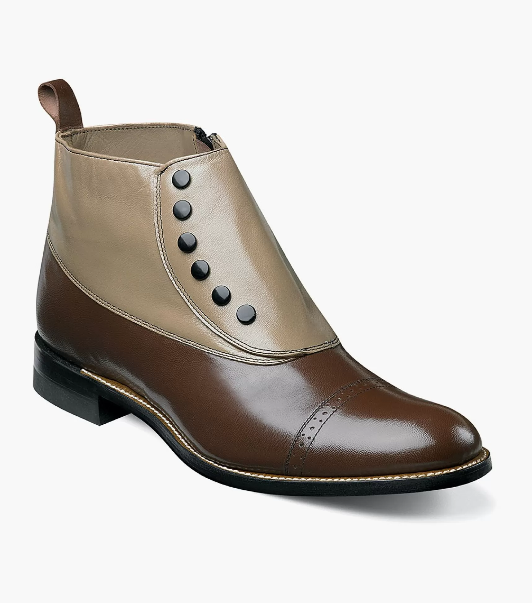 Stacy Adams Boots>Madison Spectator Spat Cap Toe Boot