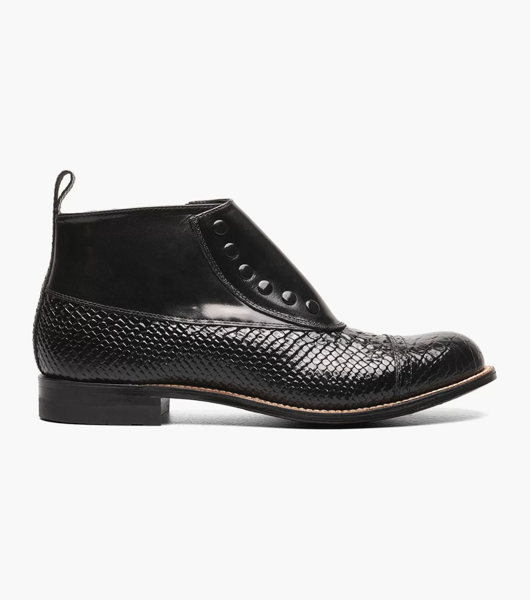 Stacy Adams Boots>Madison Spectator Spat Cap Toe Demi Boot