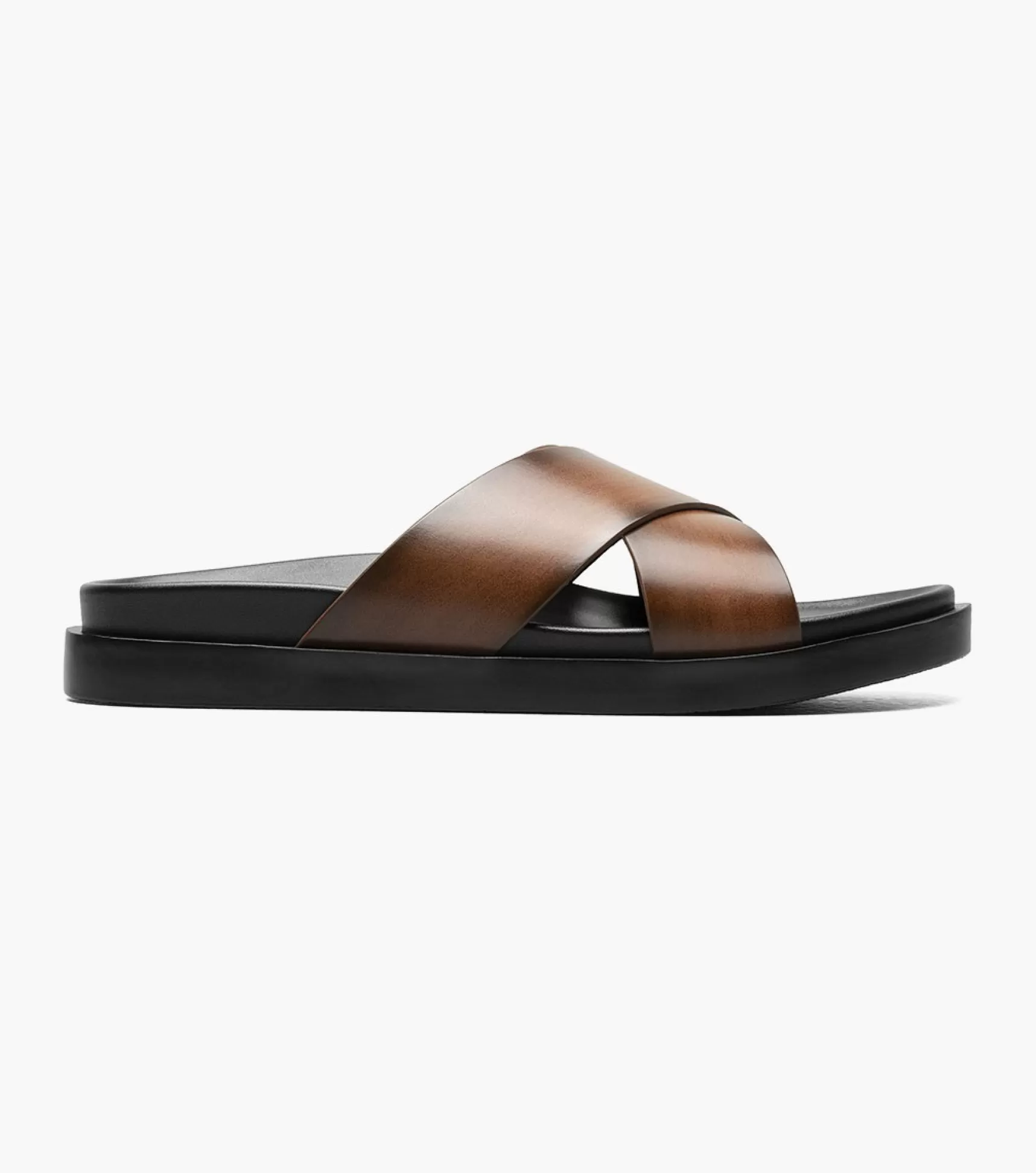 Stacy Adams Sandals>Montel Cross Strap Slide Sandal