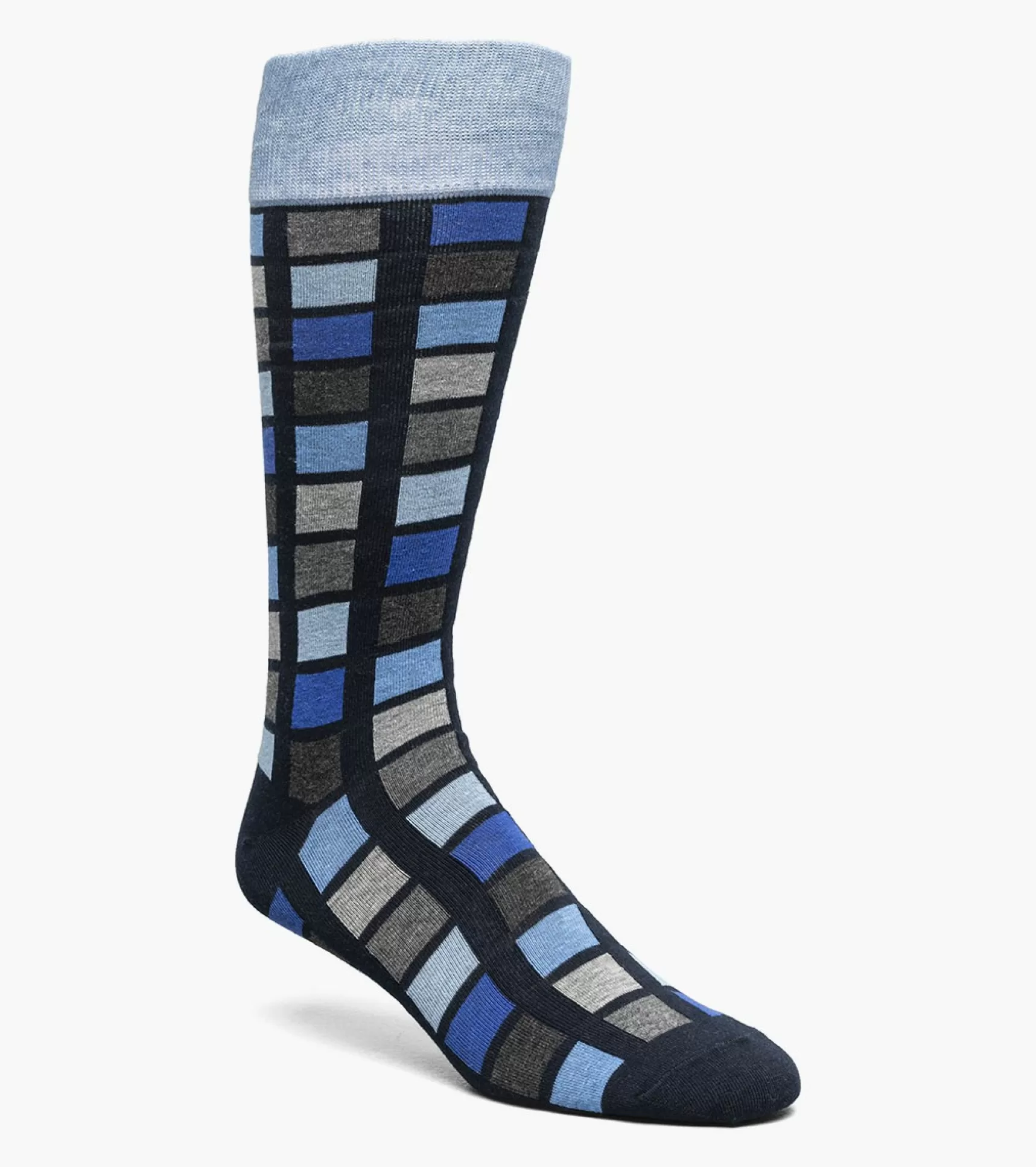 Stacy Adams Socks>Multi-Color Block Men\\'S Crew Dress Socks