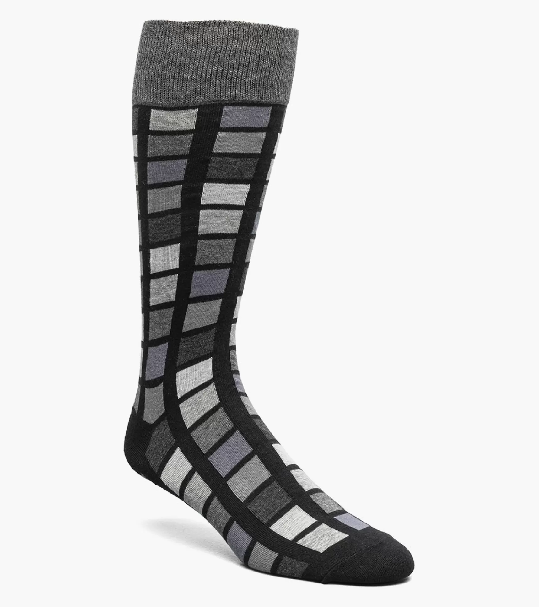 Stacy Adams Socks>Multi-Color Block Men\\'S Crew Dress Socks
