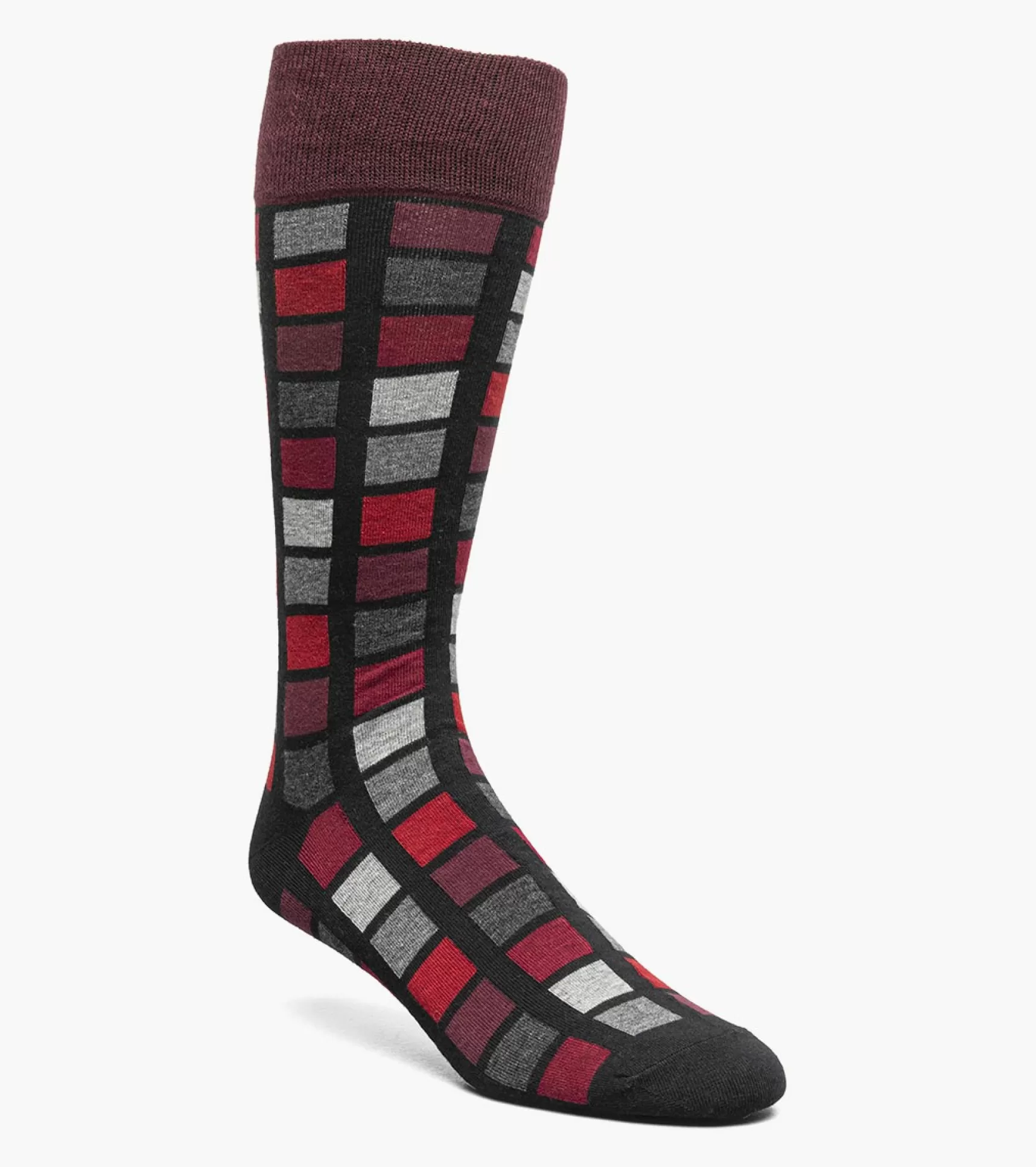 Stacy Adams Socks>Multi-Color Block Men\\'S Crew Dress Socks