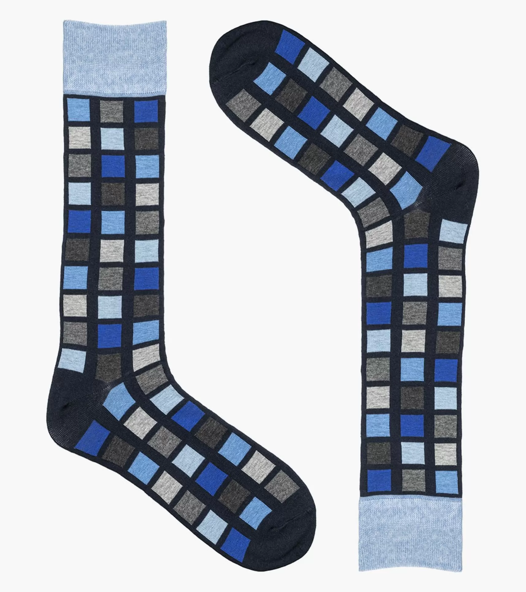 Stacy Adams Socks>Multi-Color Block Men\\'S Crew Dress Socks