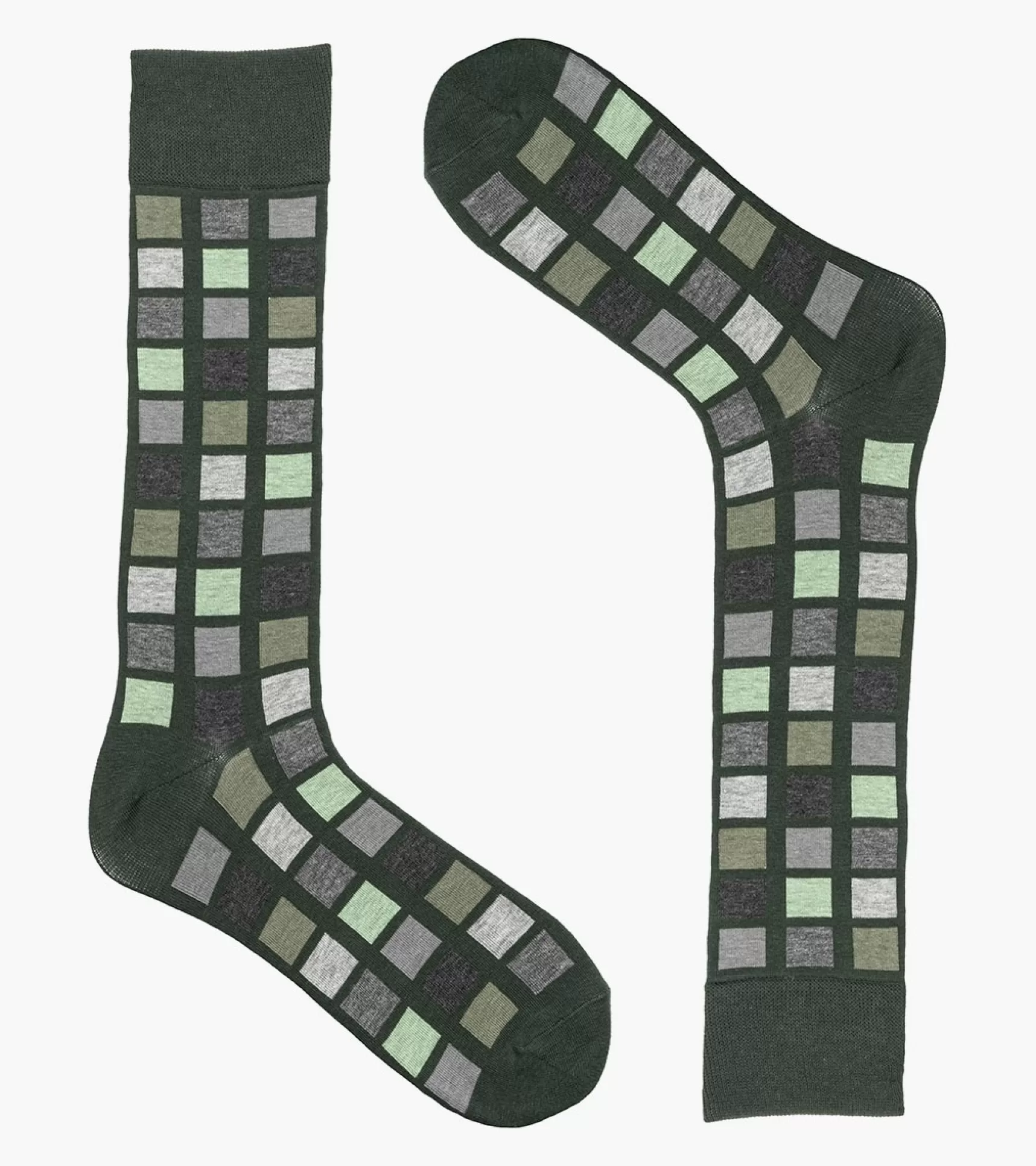 Stacy Adams Socks>Multi-Color Block Men\\'S Crew Dress Socks