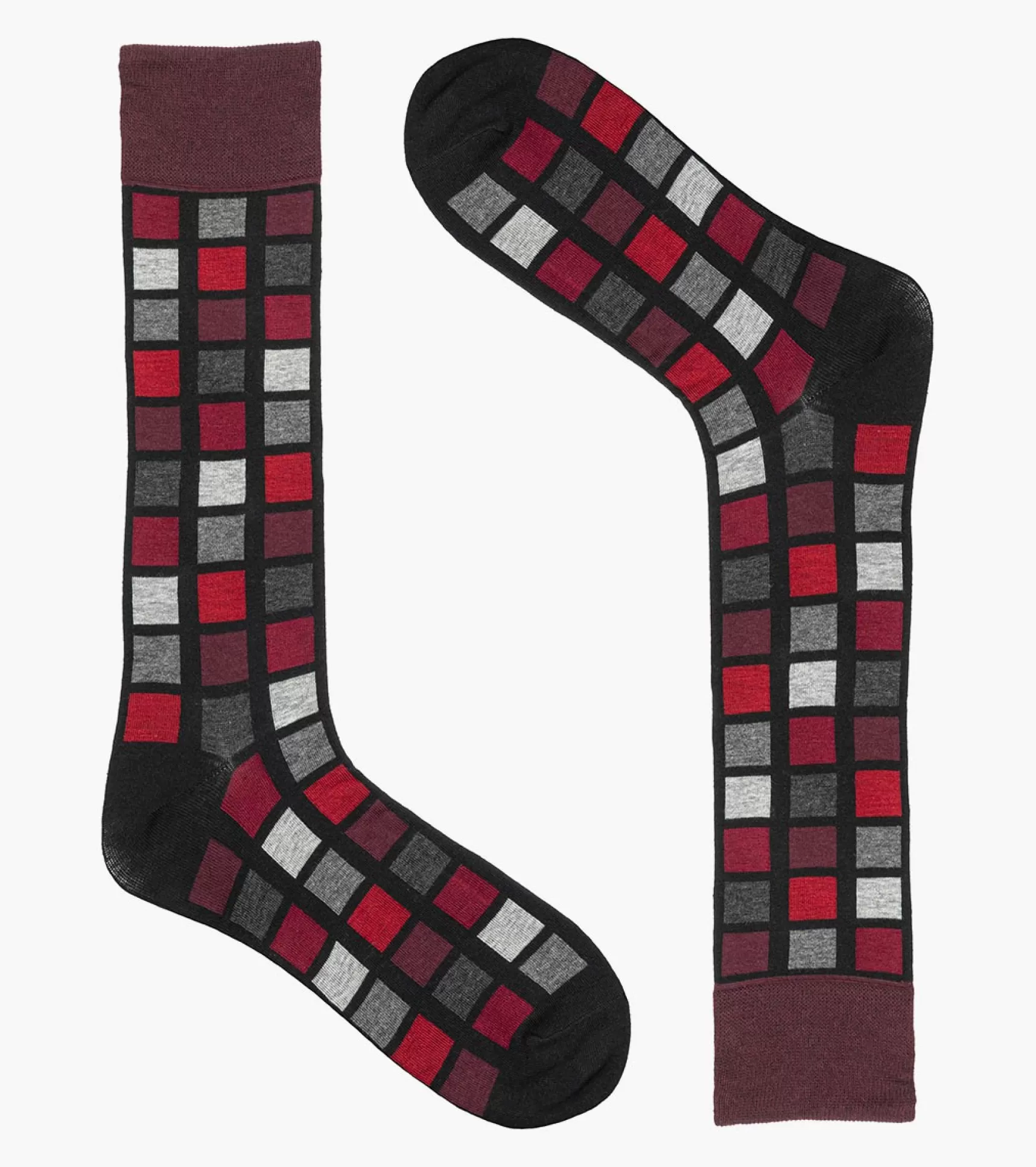 Stacy Adams Socks>Multi-Color Block Men\\'S Crew Dress Socks