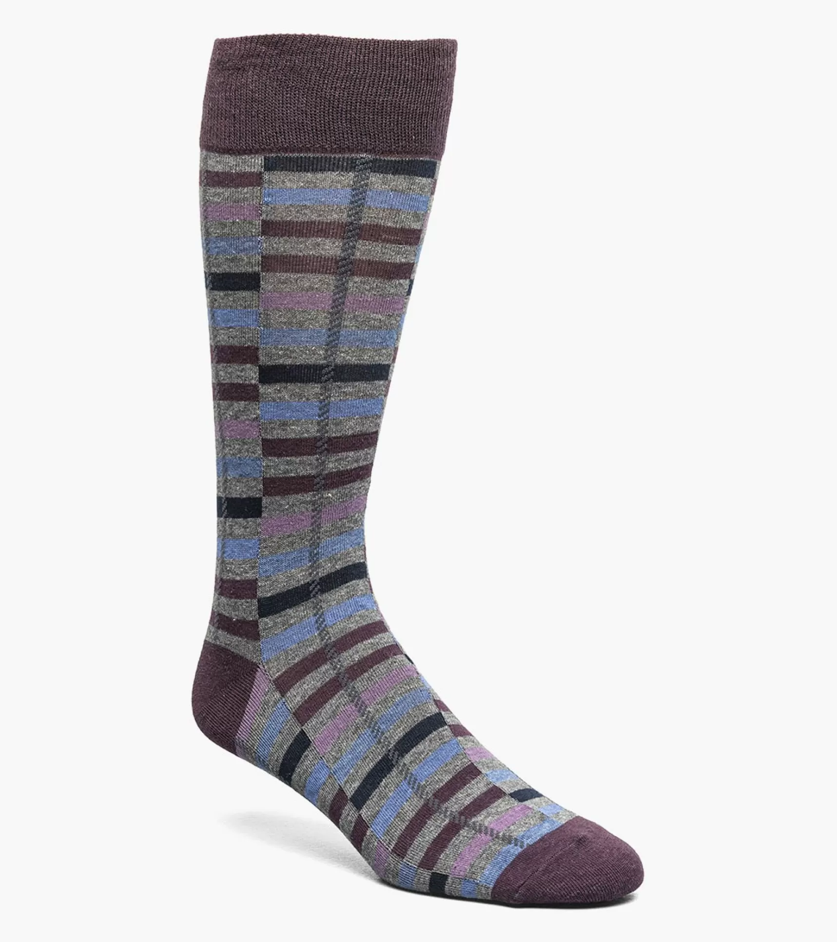 Stacy Adams Socks>Offset Stripe Men\\'S Crew Dress Socks