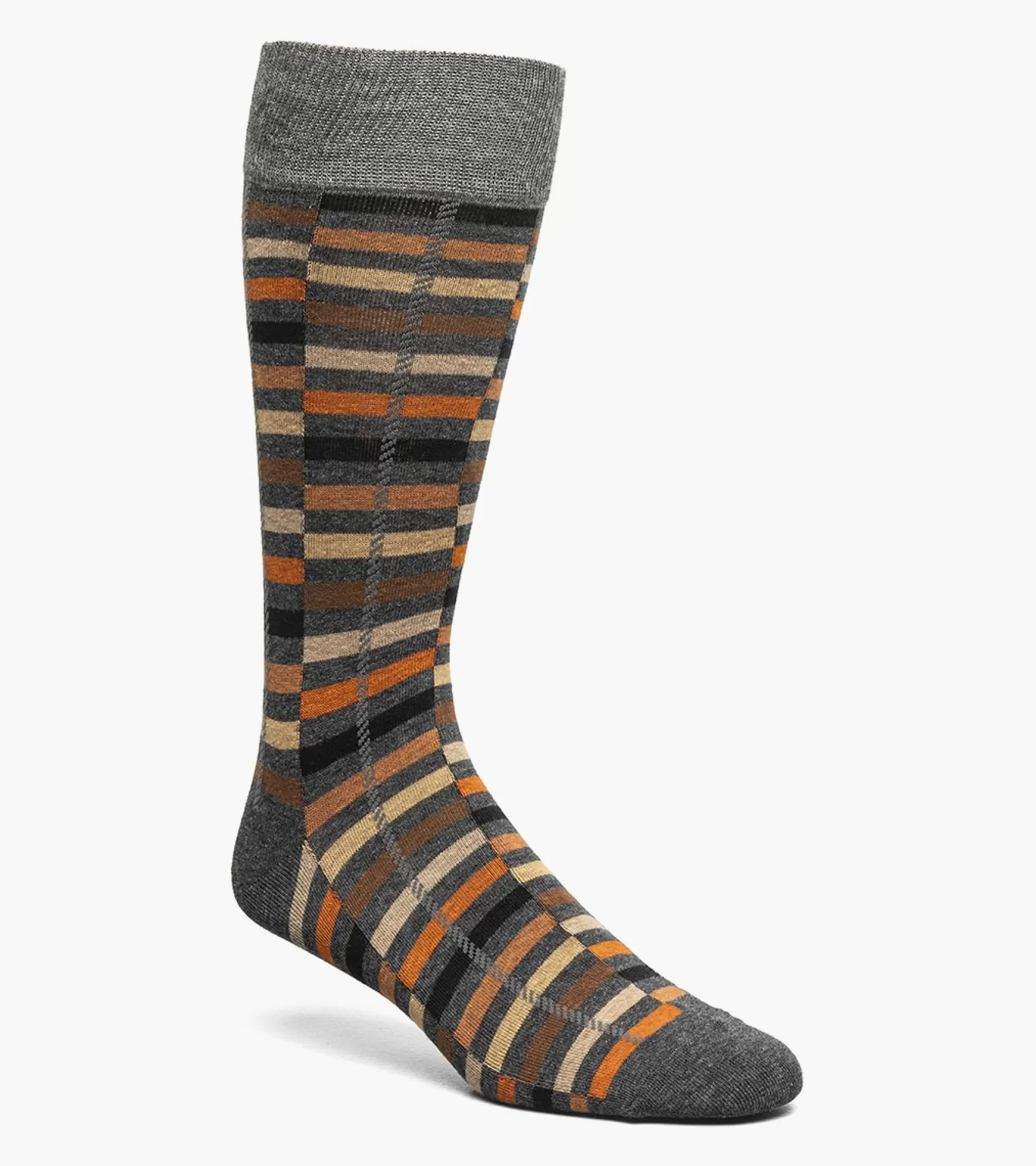 Stacy Adams Socks>Offset Stripe Men\\'S Crew Dress Socks