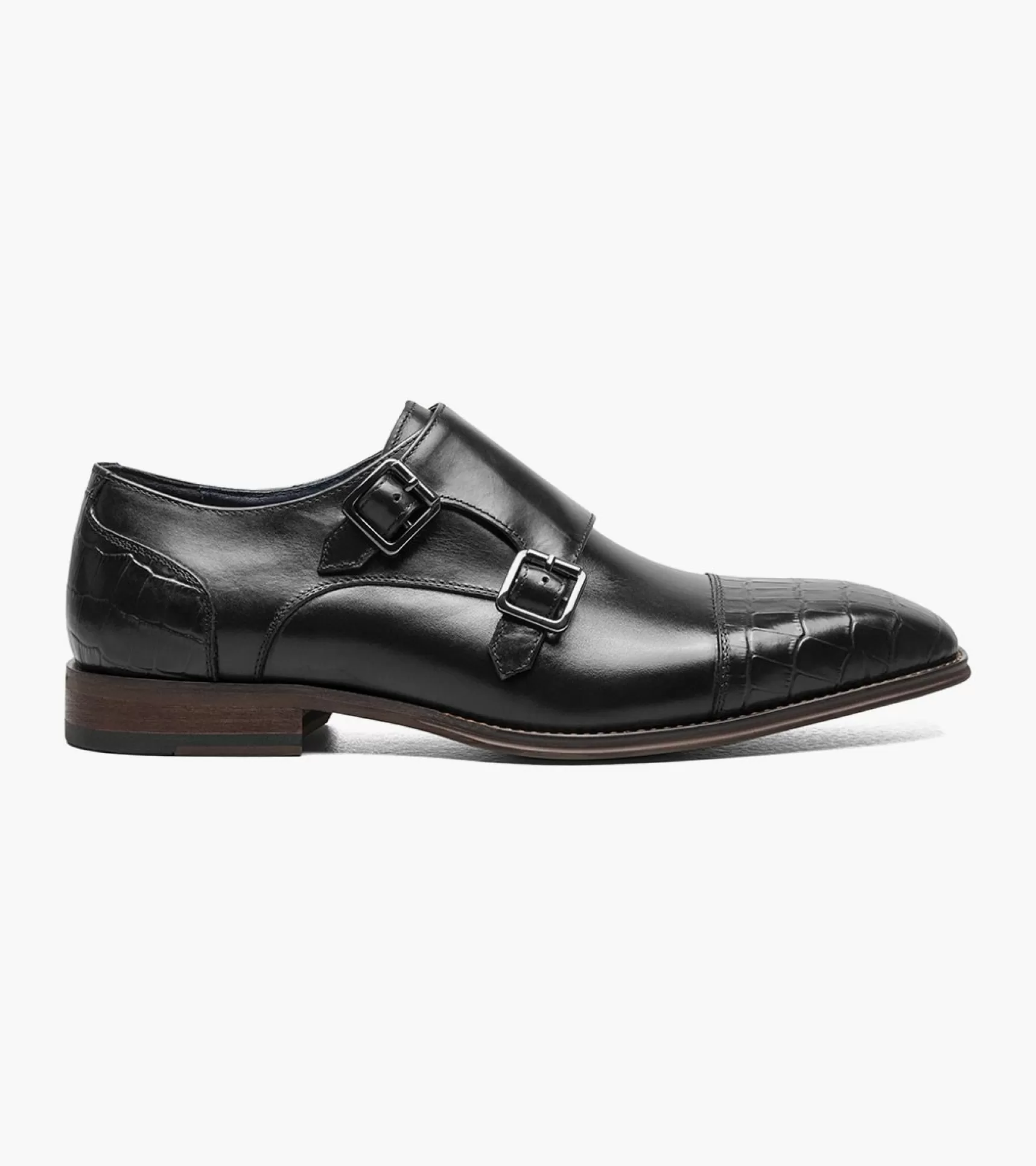 Stacy Adams Dress>Pierson Cap Toe Double Monk Strap