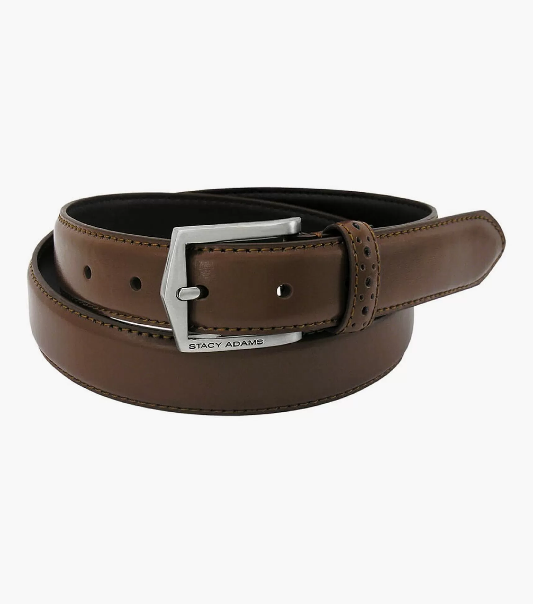 Stacy Adams Belts>Pinseal Perf Strap Genuine Leather Belt