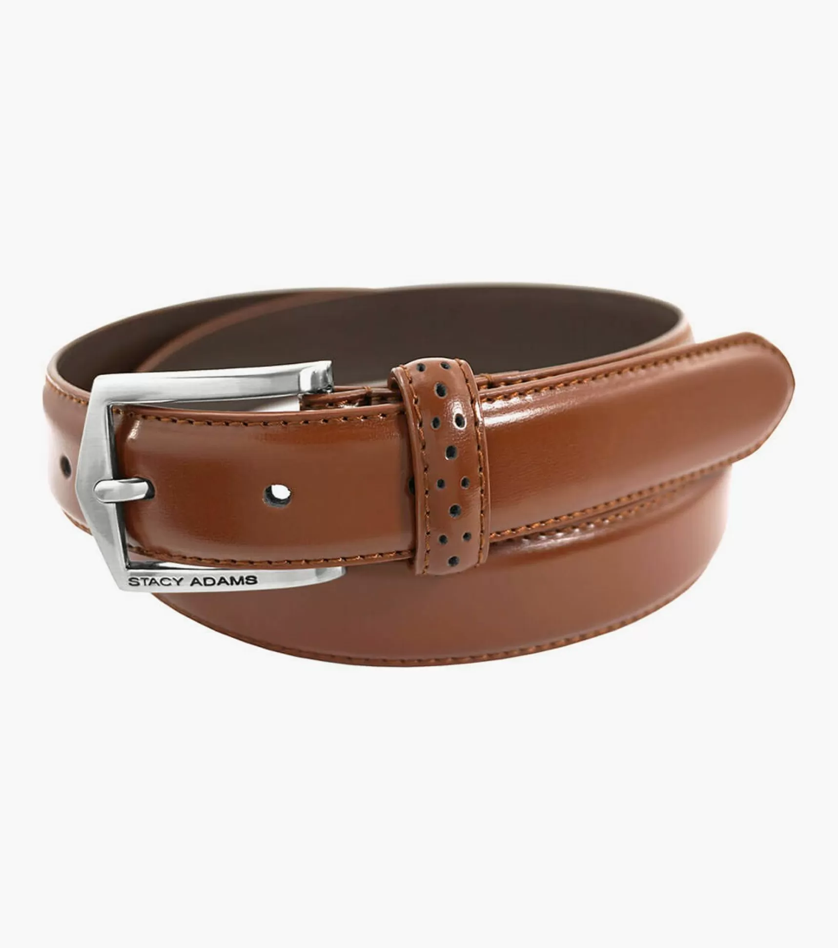 Stacy Adams Belts>Pinseal Perf Strap Genuine Leather Belt