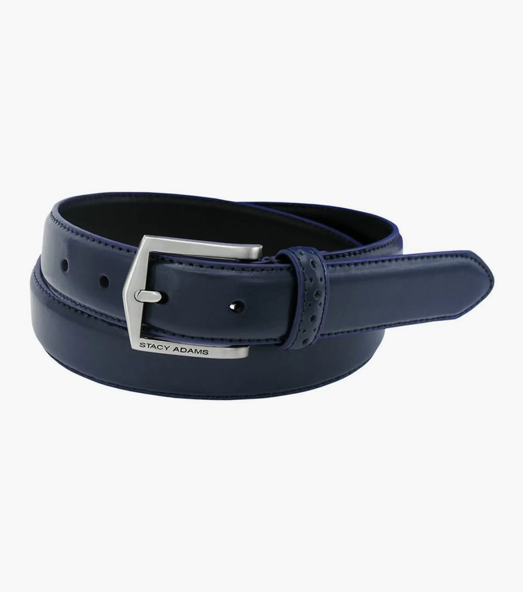 Stacy Adams Belts>Pinseal Perf Strap Genuine Leather Belt