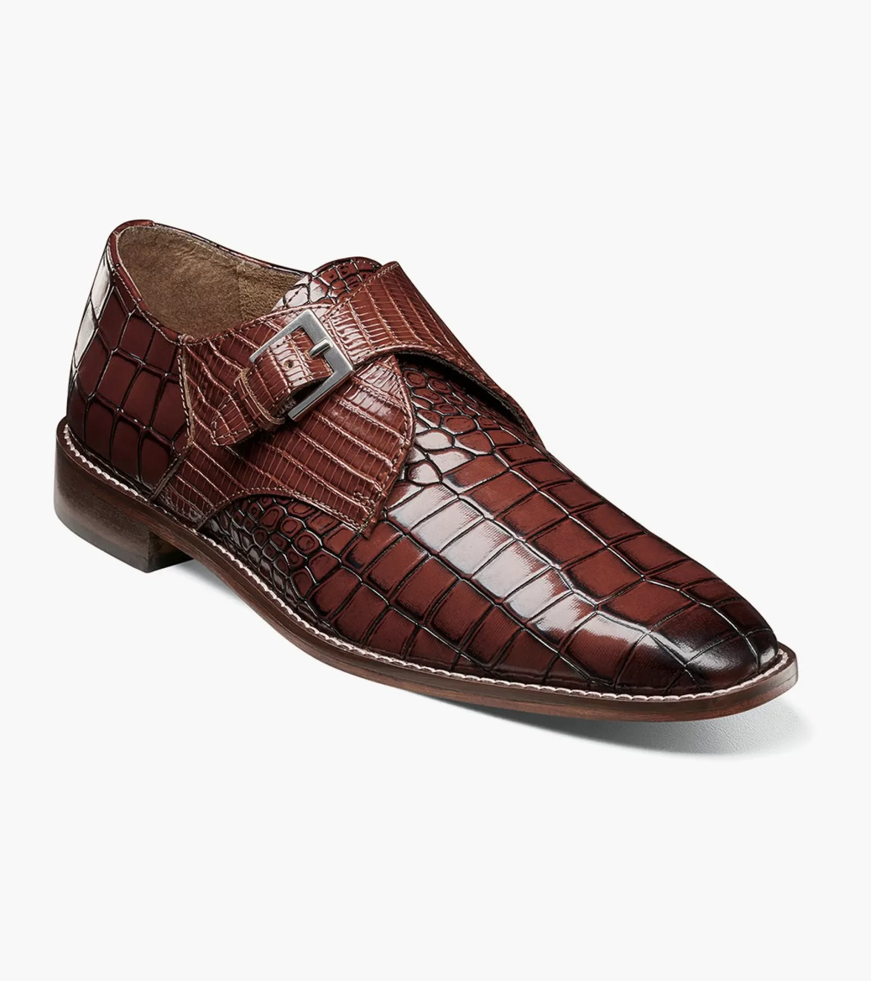 Stacy Adams Dress>Rapino Plain Toe Monk Strap