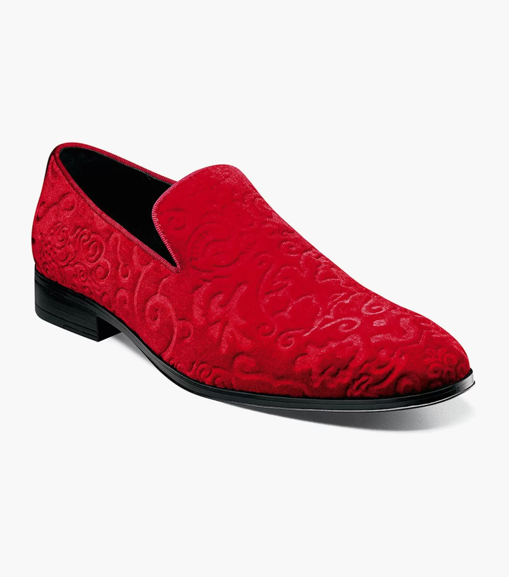 Stacy Adams Loafers>Saunders Debossed Velour Slip On