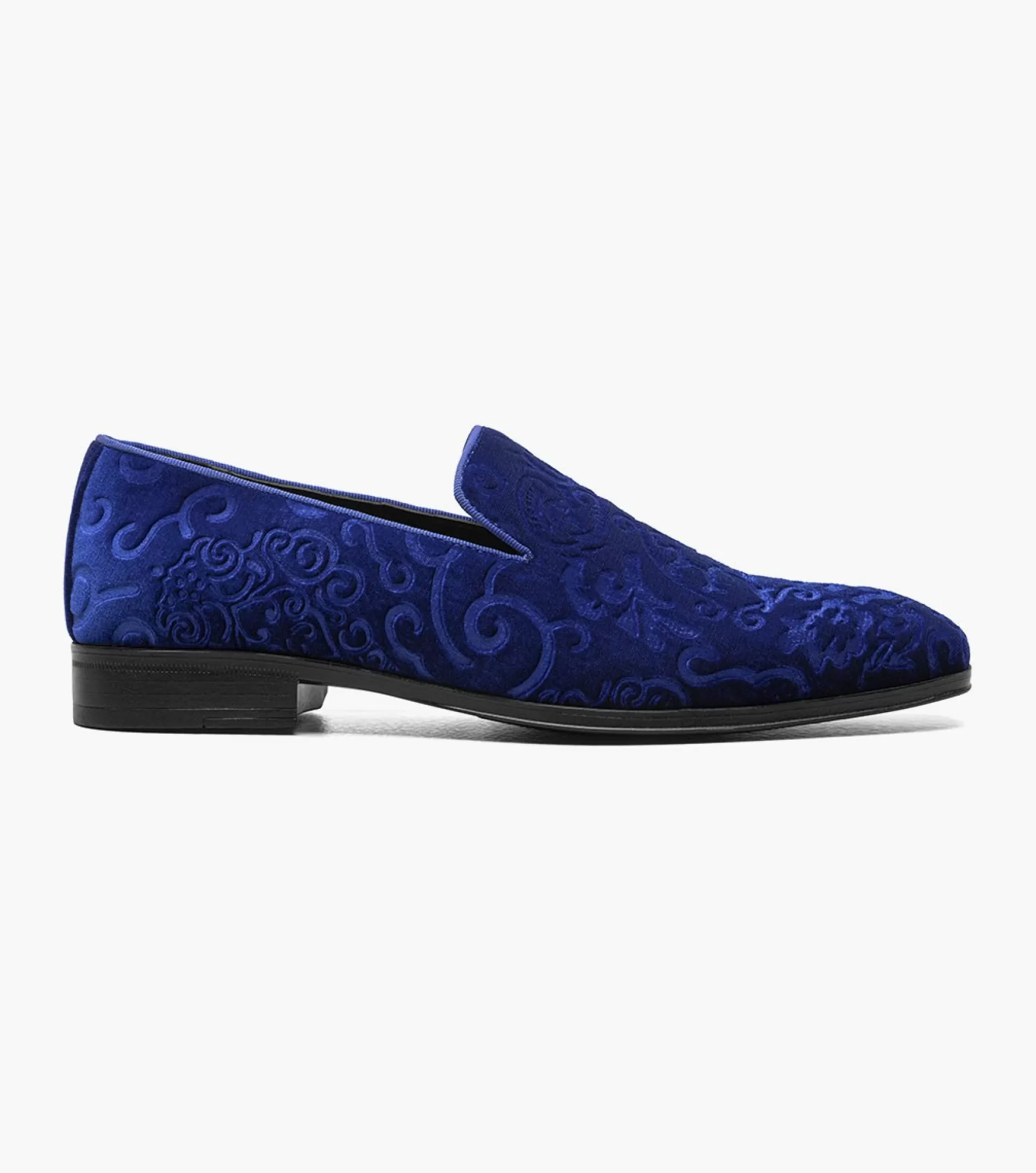 Stacy Adams Loafers>Saunders Debossed Velour Slip On