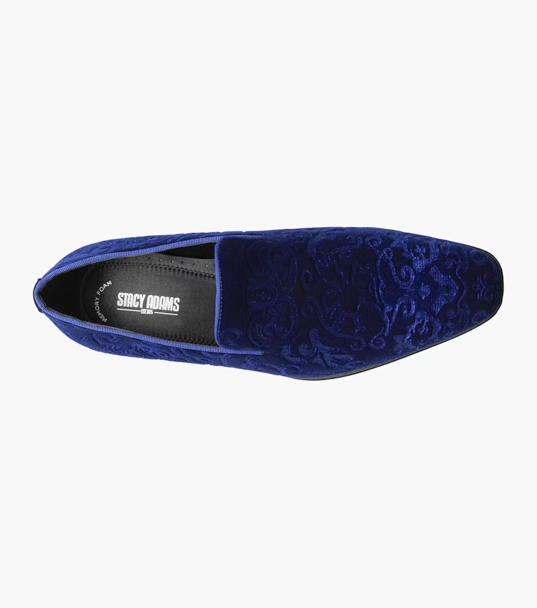 Stacy Adams Loafers>Saunders Debossed Velour Slip On