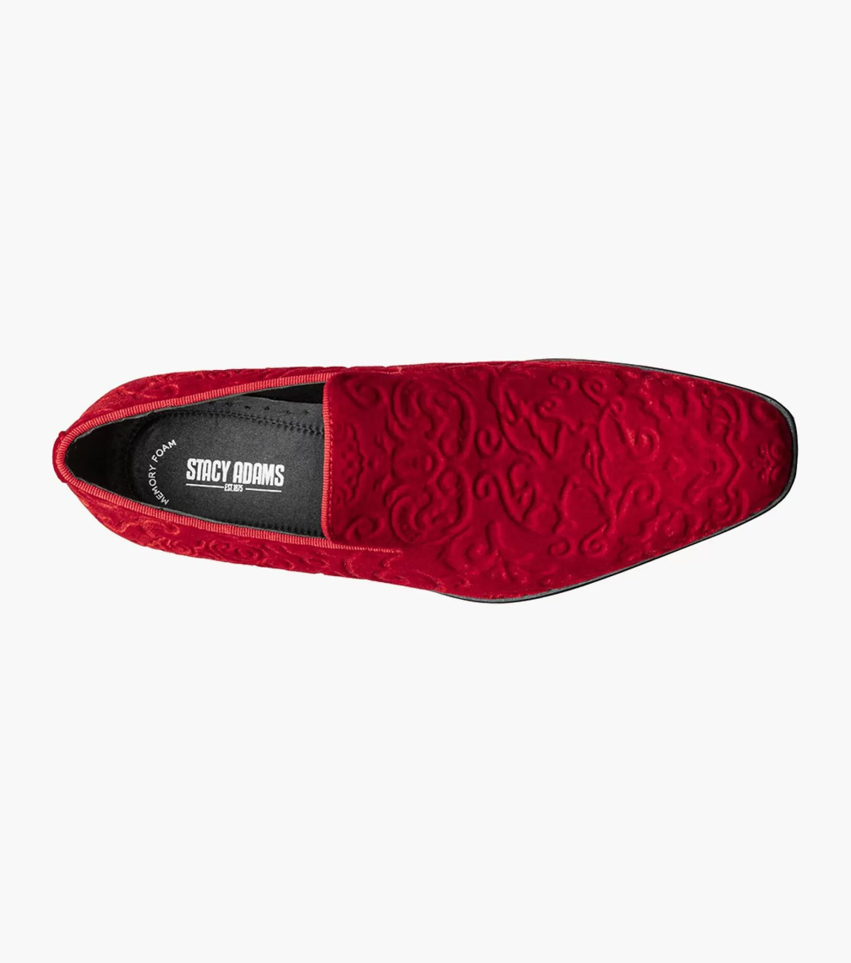 Stacy Adams Loafers>Saunders Debossed Velour Slip On