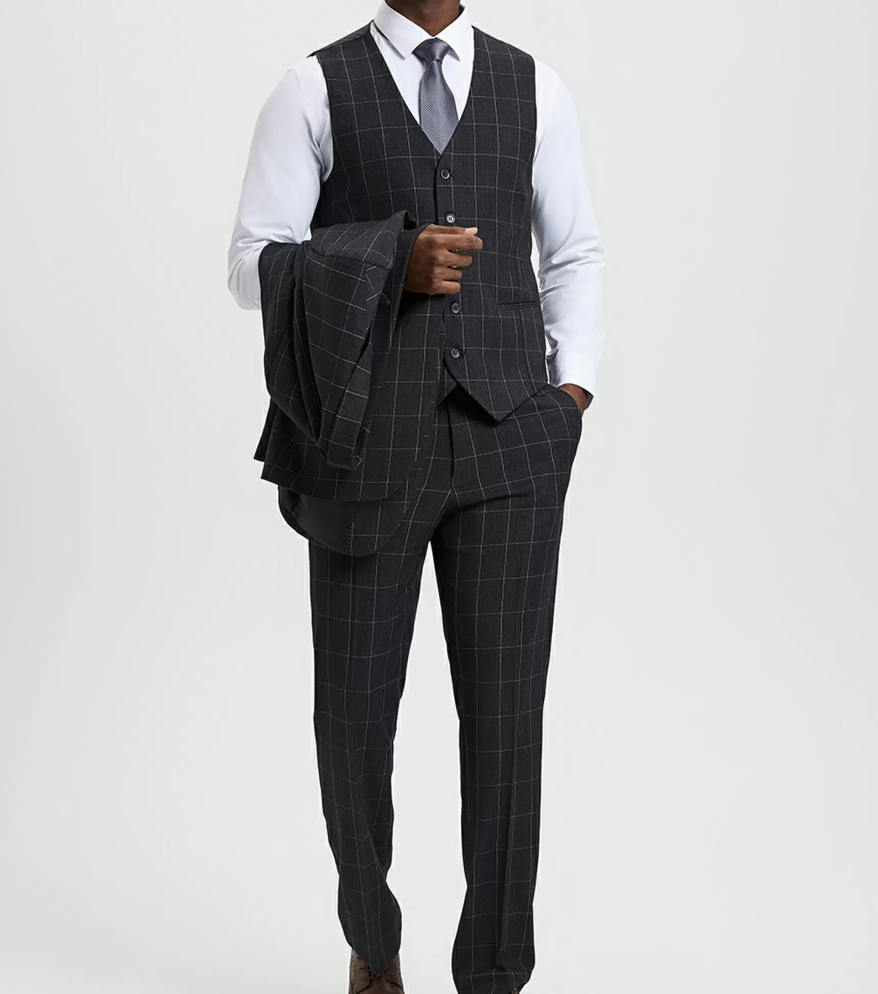 Stacy Adams Suits>Tennant 3 Piece Vested Suit