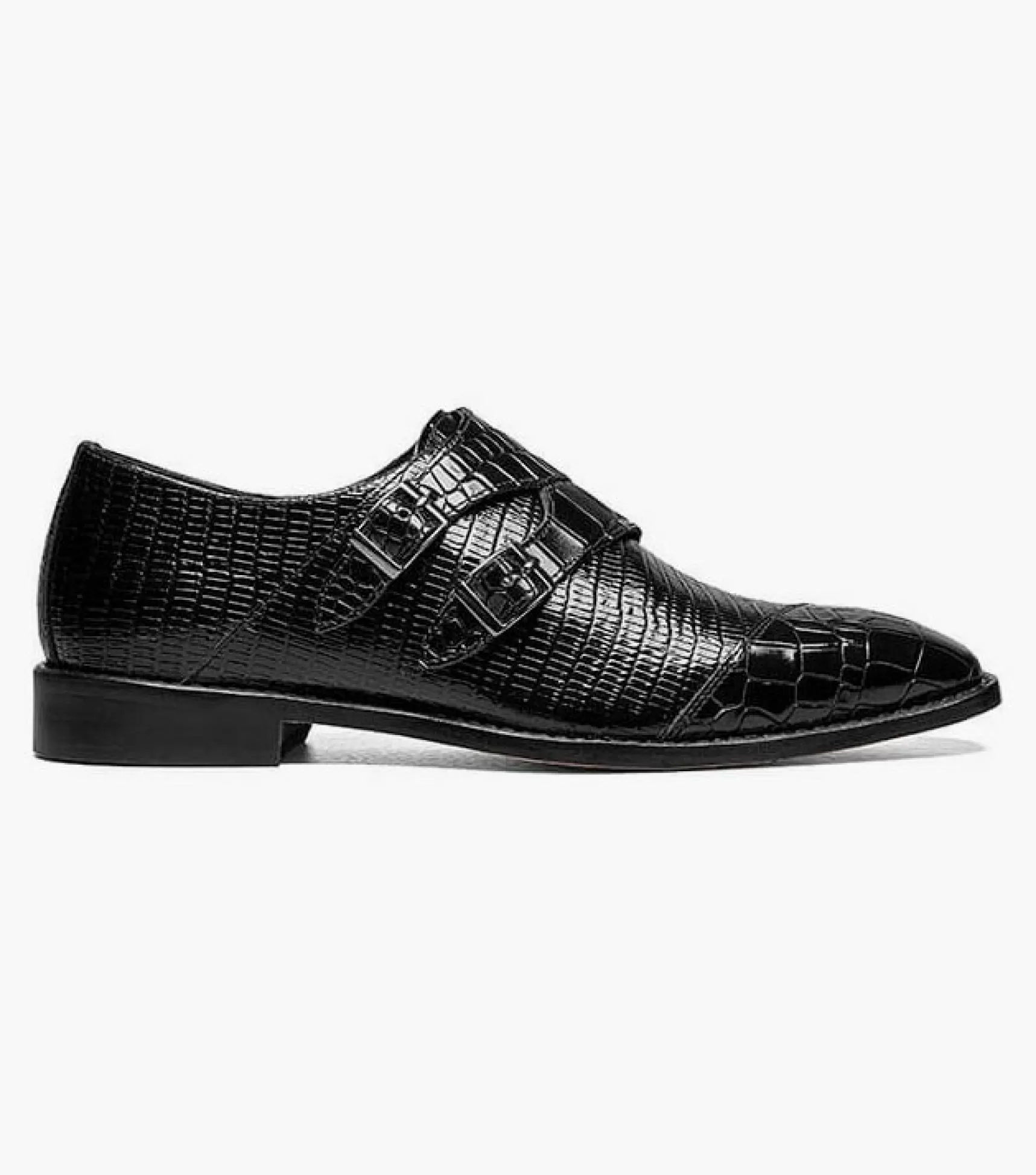 Stacy Adams Fashion>Toscano Leather Sole Angled Cap Toe Double Monk Strap